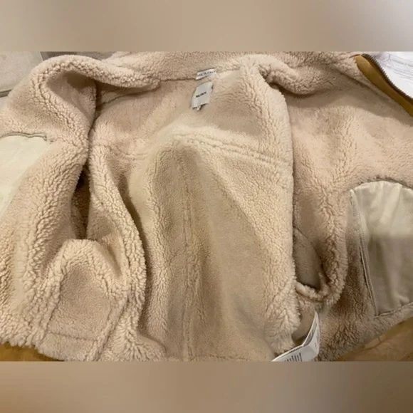 HALFBOY Short Cropped Aviator Shearling Jacket - Picture 8 of 11